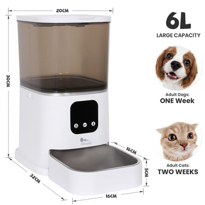 6L Futterautomat Katze & Hund Automatischer Futterspender Pet Feeder Mit Timer